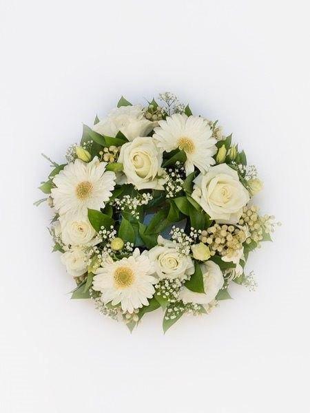 White Round Wreath
